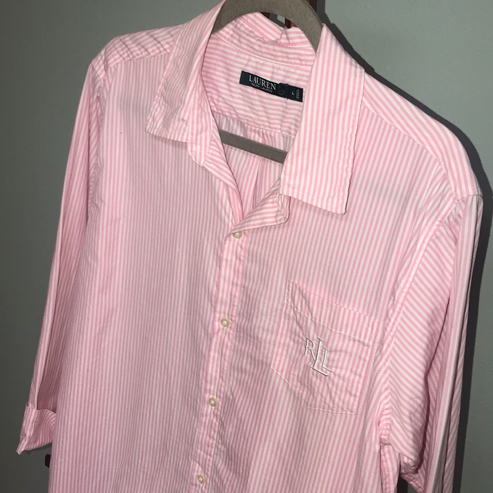 Lauren by RL striped night shirt. Size L